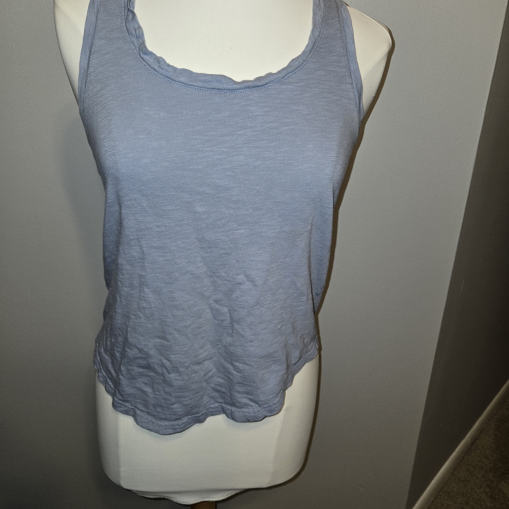 GAP Blue Gray Sleeveless Crop Tank Top